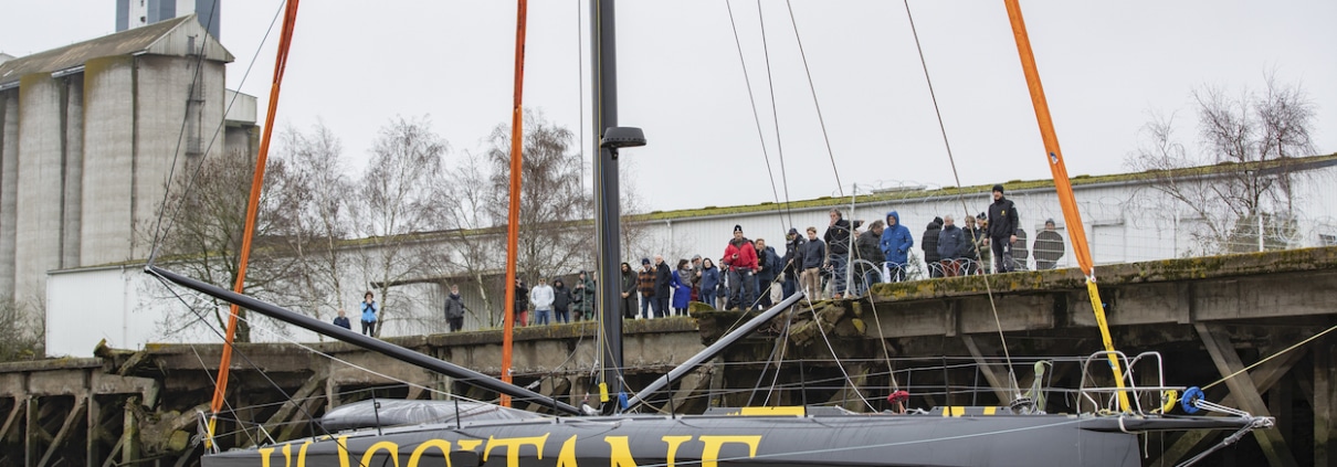 Mise à l'eau de l'IMOCA L'Occitane