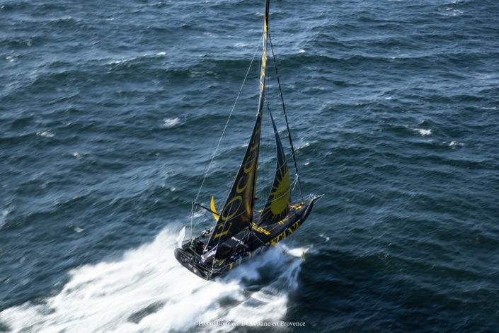 OFF Groix – June 6: French skippers Armel Tripon sailing on the Imoca l’Occitane, training prior to the vendée globe, on June 6, 2020, off Groix, South Brittany, France – Photo Pierre Bouras / L’Occitane en Provence
